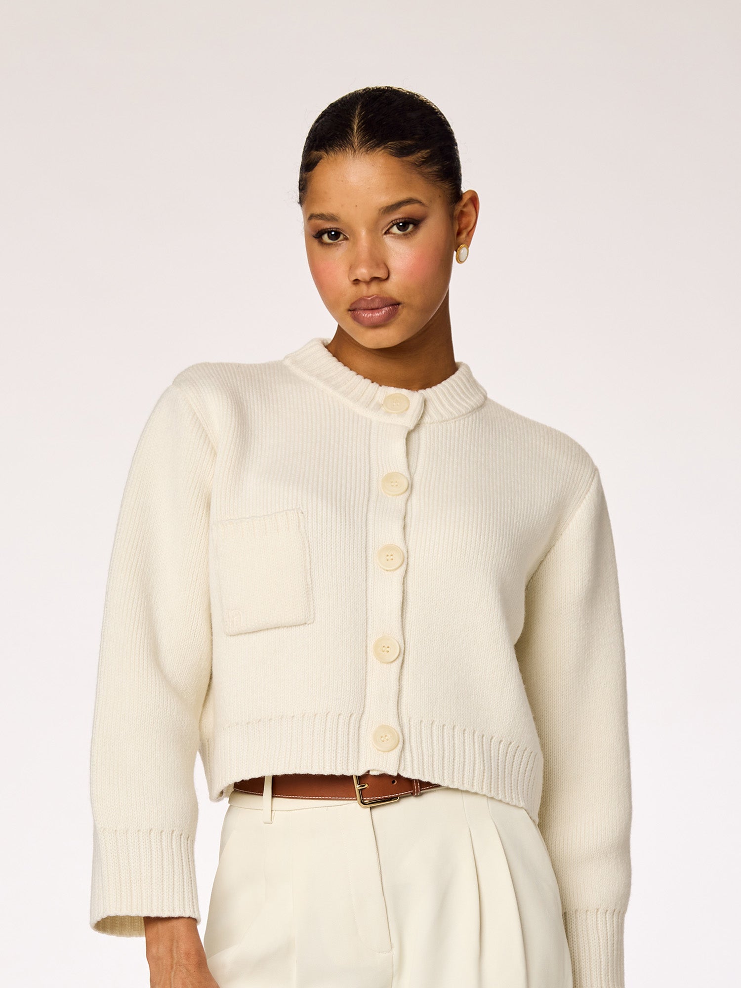 RUNE - Buttoned Cardigan • Cloud – NINETY-9