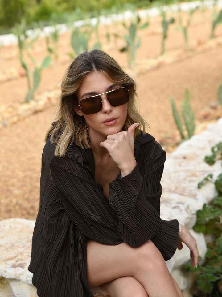 AVIATOR - Sunglasses • Dark Brown