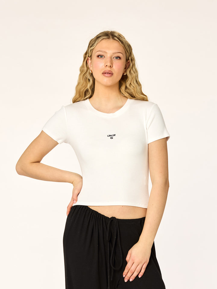 ZODIAC - Cancer - Baby Tee • White