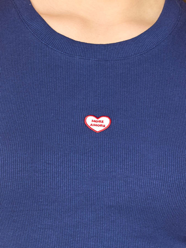 AMORE - Baby Tee • Navy