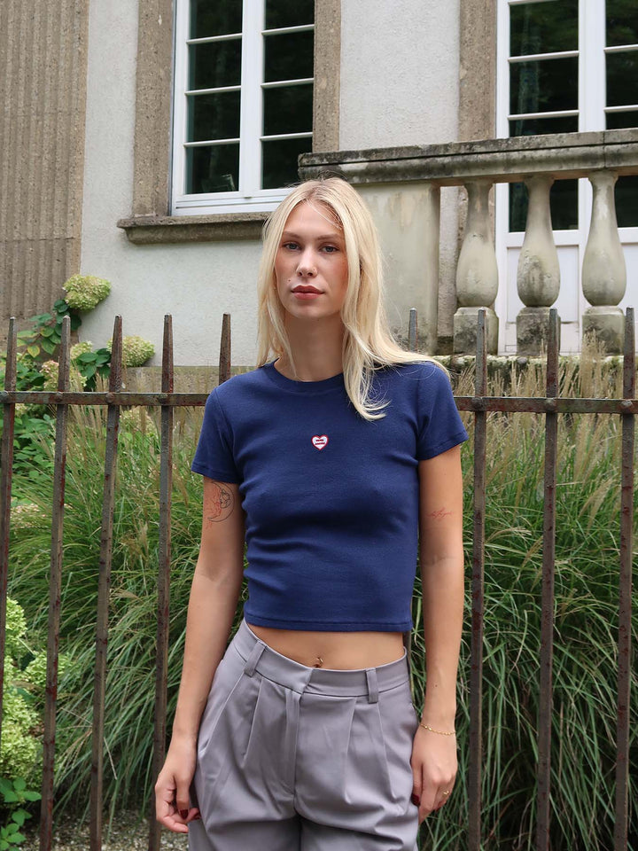 AMORE - Baby Tee • Navy