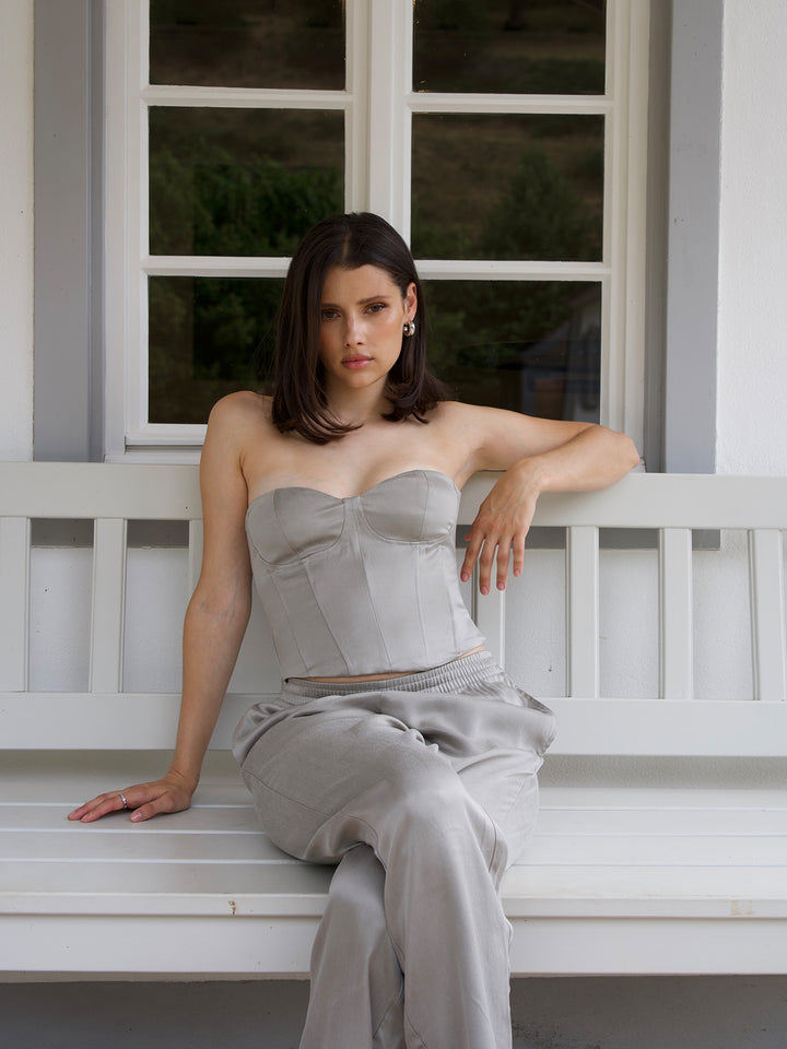 ROMANTIC - Wire Corset Top • Stone