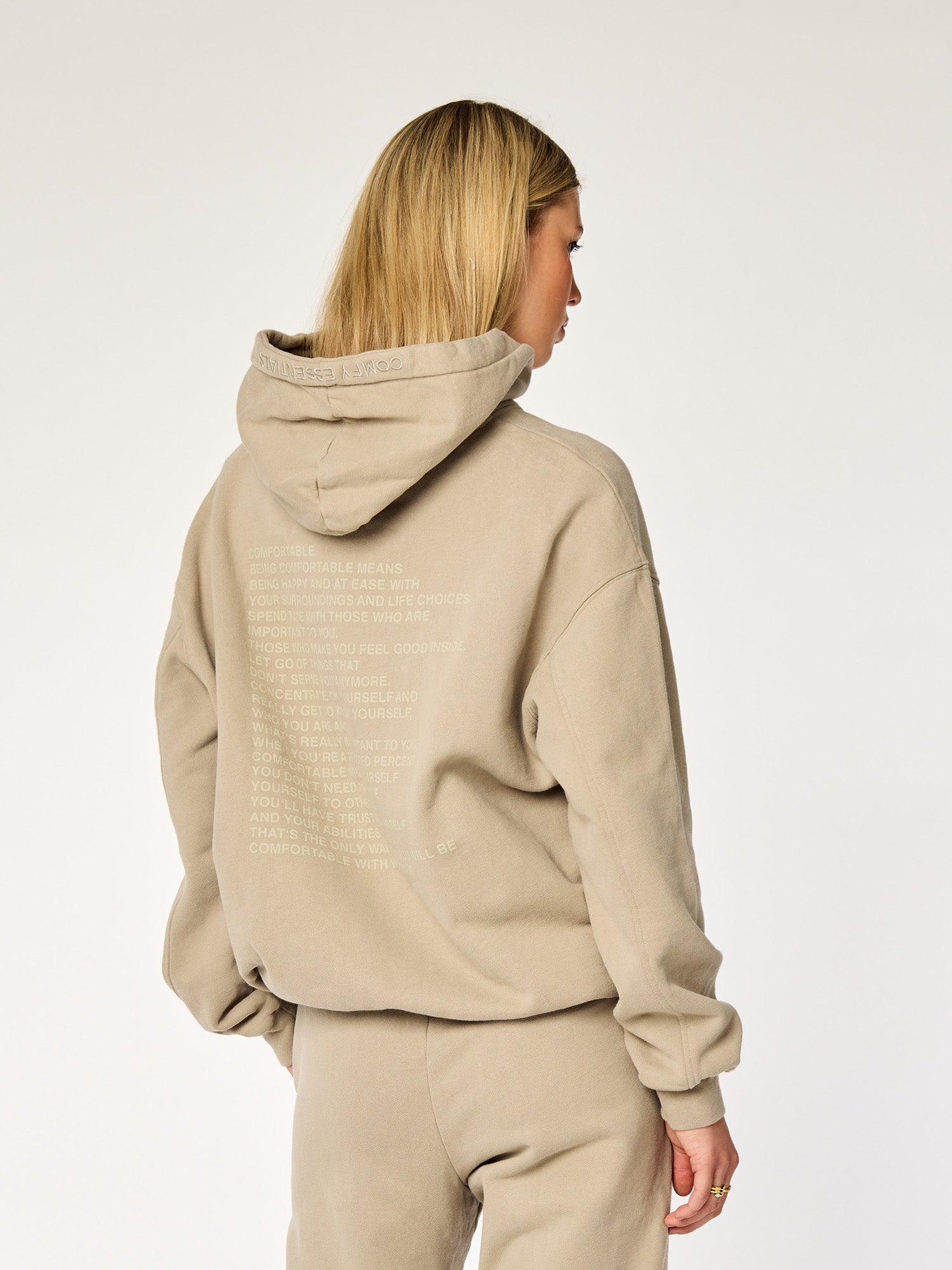 ESSENTIALS - Hoodie • Stone Beige – NINETY-9