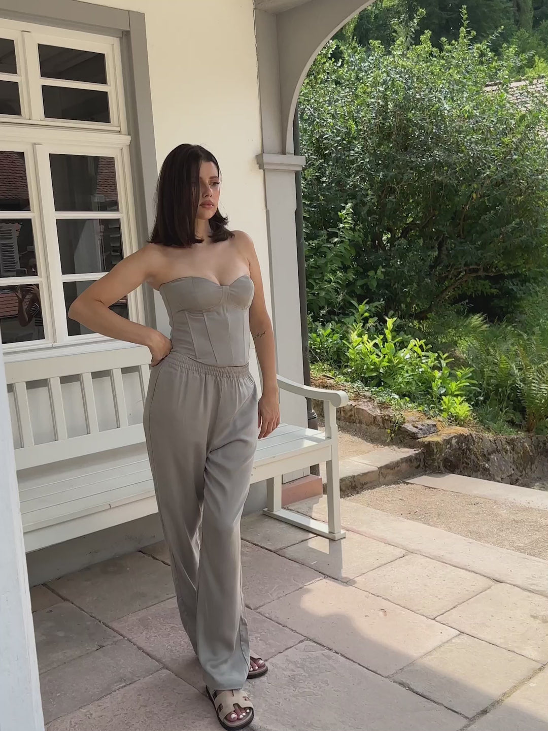 ROMANTIC - Wire Corset Top • Stone