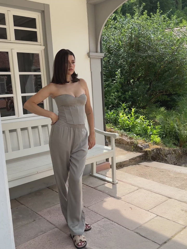 ROMANTIC - Wire Corset Top • Stone