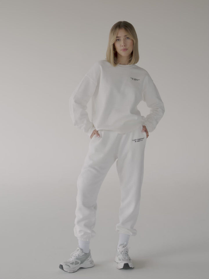 SET - ESSENTIALS - SWEATSHIRT AND SWEATPANTS • OFF-WHITE
