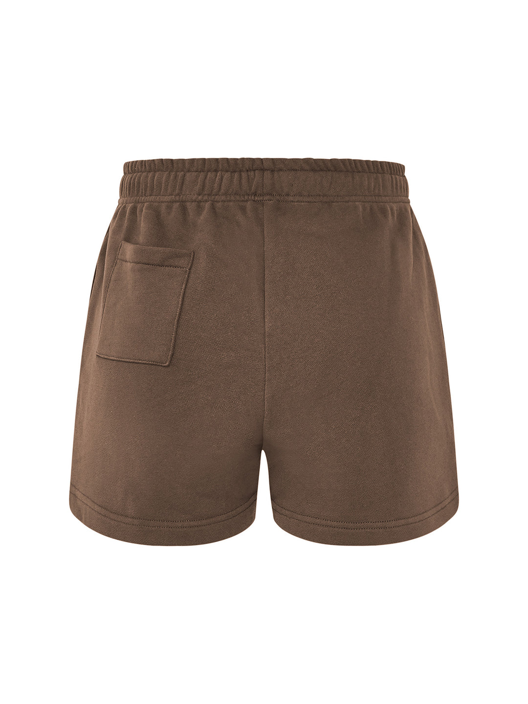 SET - ESSENTIALS - HALF-ZIP SWEATER AND SHORTS • BROWN