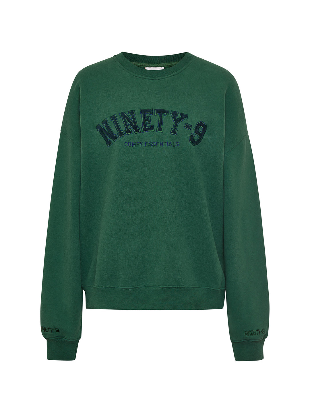SET - ESSENTIALS - COLLEGE SWEATER AND SWEATPANTS • FOREST GREEN