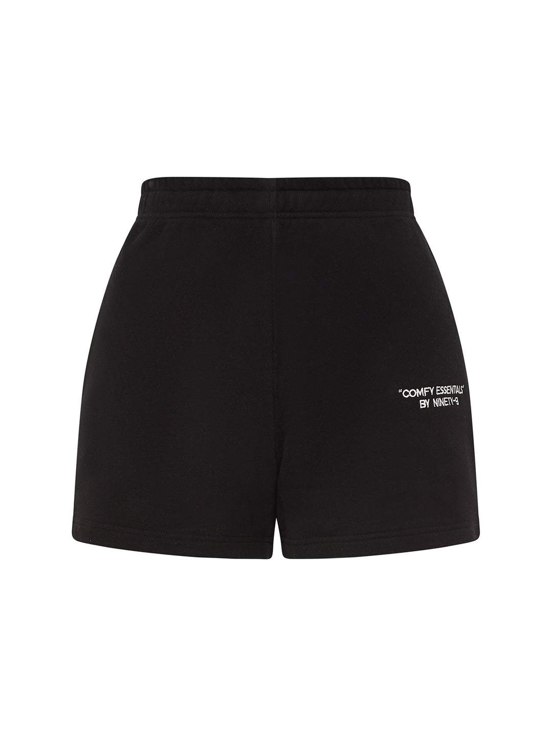 SET - ESSENTIALS - RIBBED CROPPED TOP AND SHORTS • BLACK