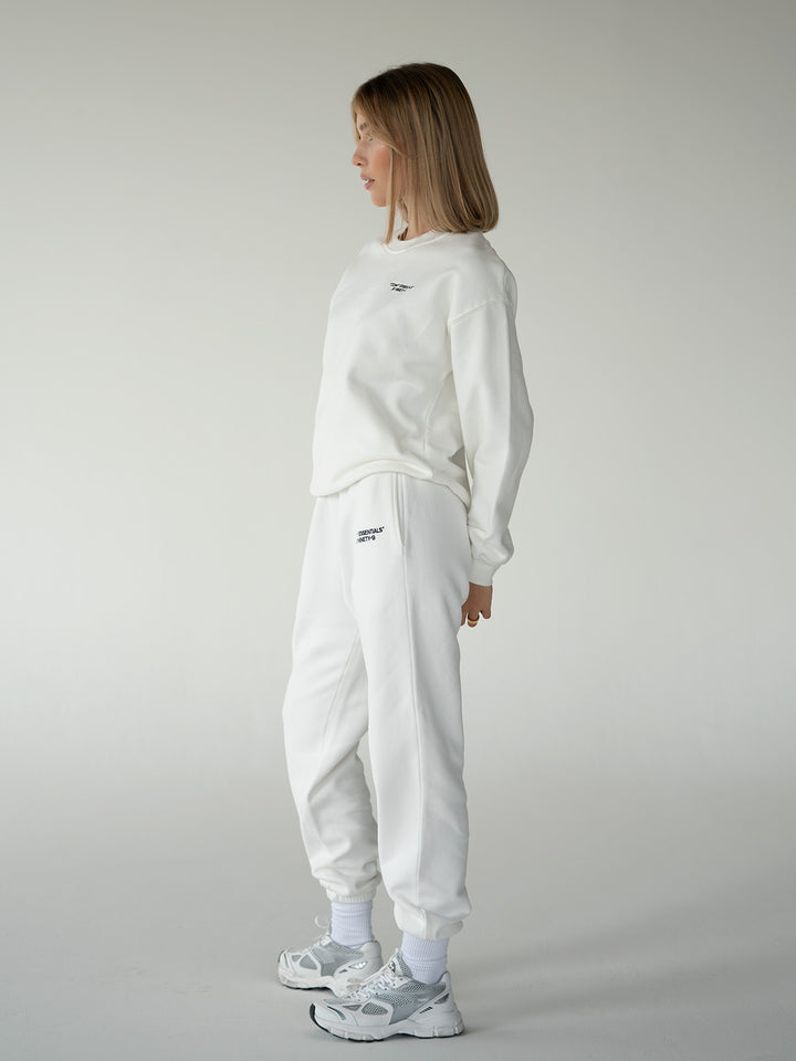 SET - ESSENTIALS - SWEATSHIRT AND SWEATPANTS • OFF-WHITE