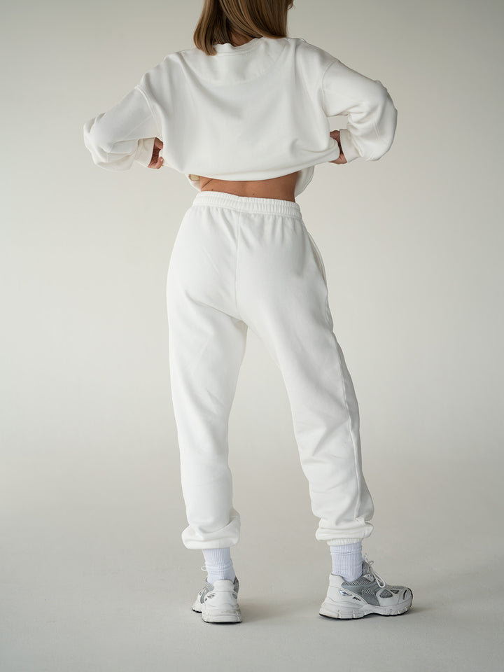 SET - ESSENTIALS - SWEATSHIRT AND SWEATPANTS • OFF-WHITE