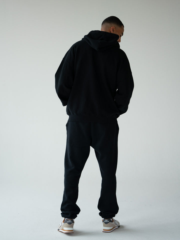 ESSENTIALS - Zipper Hoodie  •  Black