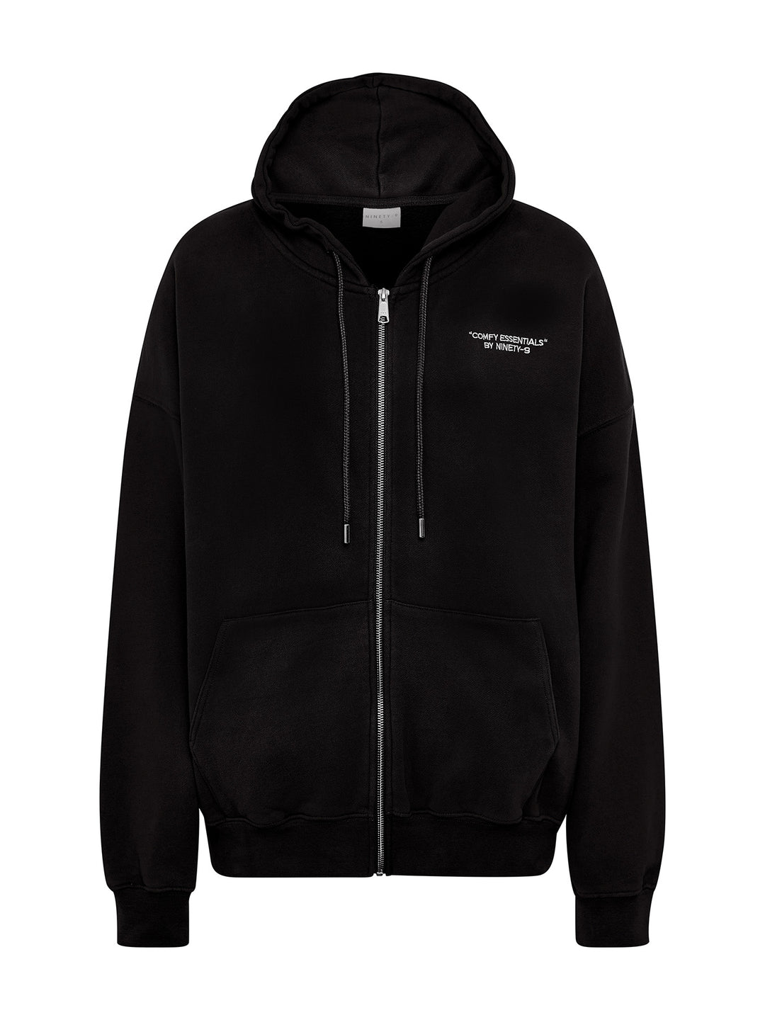 ESSENTIALS - Zipper Hoodie  •  Black