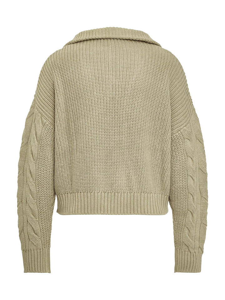 KNITTED - Half-Zip Sweater • Pistachio