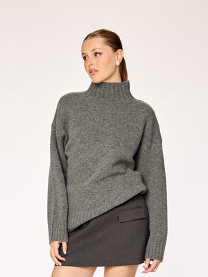 SORA - High Neck Sweater • Slate