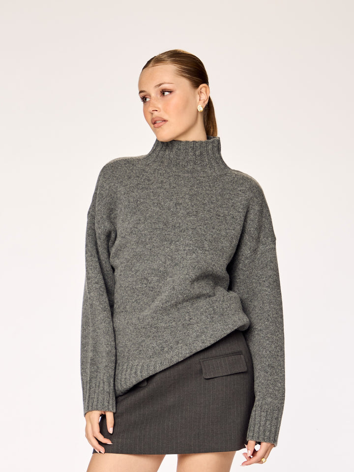 SORA - High Neck Sweater • Slate