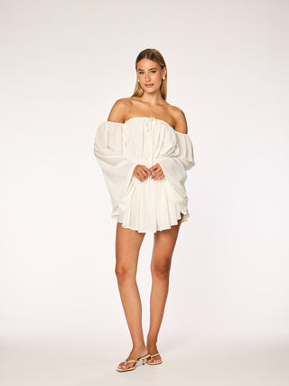 LIVA - Off Shoulder Playsuit • Cream