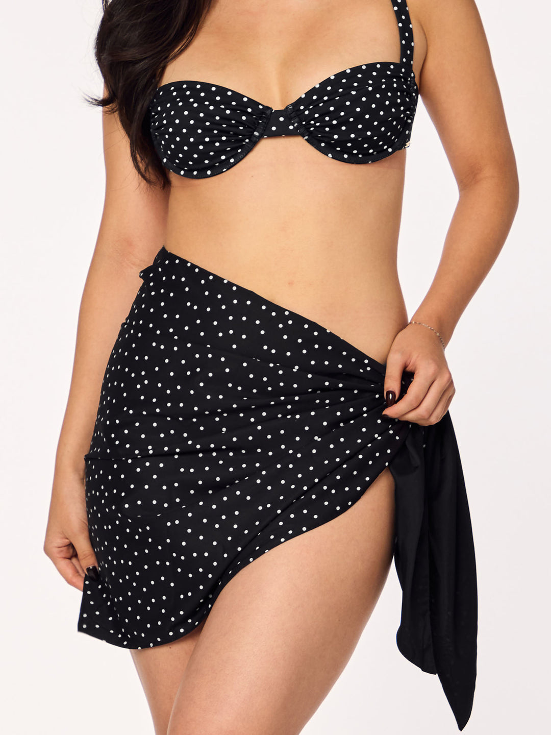 LIVA - Sarong • Black Polka Dot
