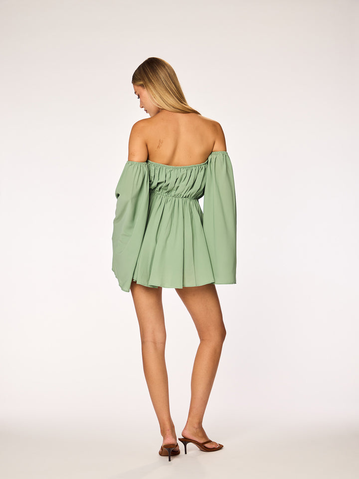 LIVA - Off Shoulder Playsuit • Sage