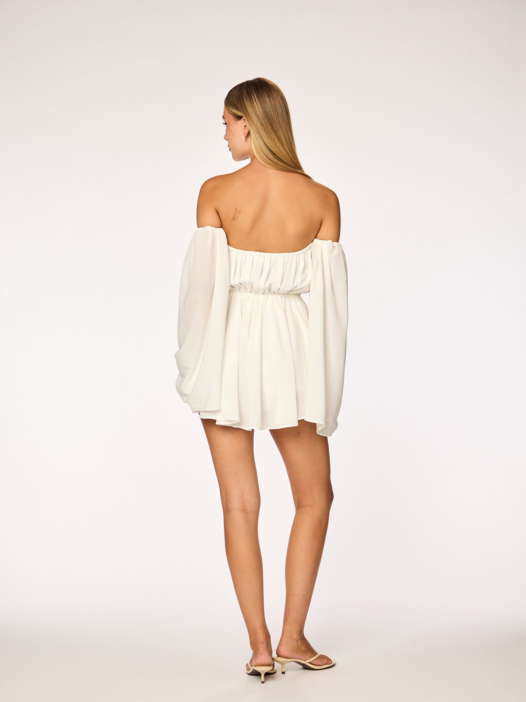 LIVA - Off Shoulder Playsuit • Cream