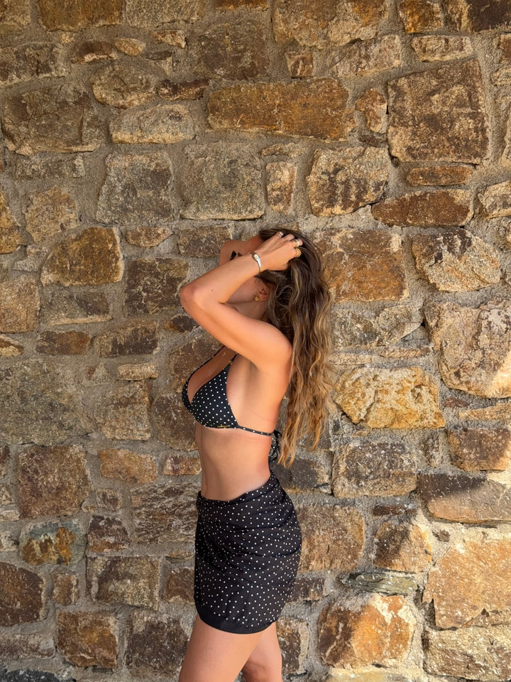 LIVA - Sarong • Black Polka Dot