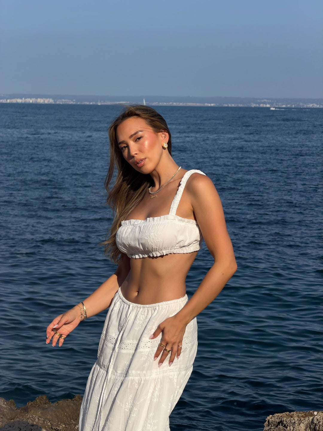 ELLA - Bralette Top • White