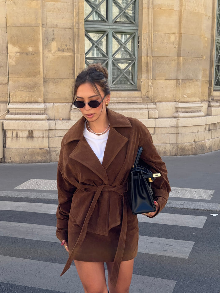 ROMY - Suede Jacket • Maple
