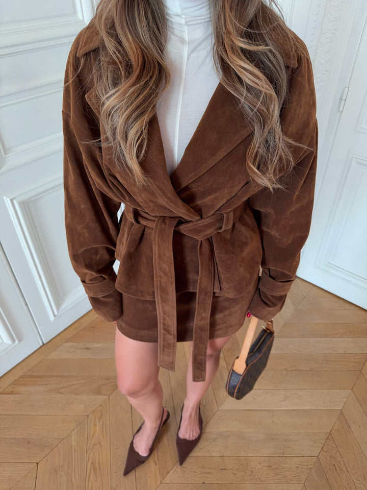 ROMY - Suede Jacket • Maple