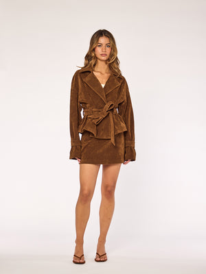 ROMY - Suede Skirt • Maple