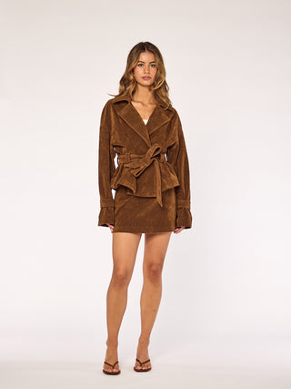 ROMY - Suede Skirt • Maple