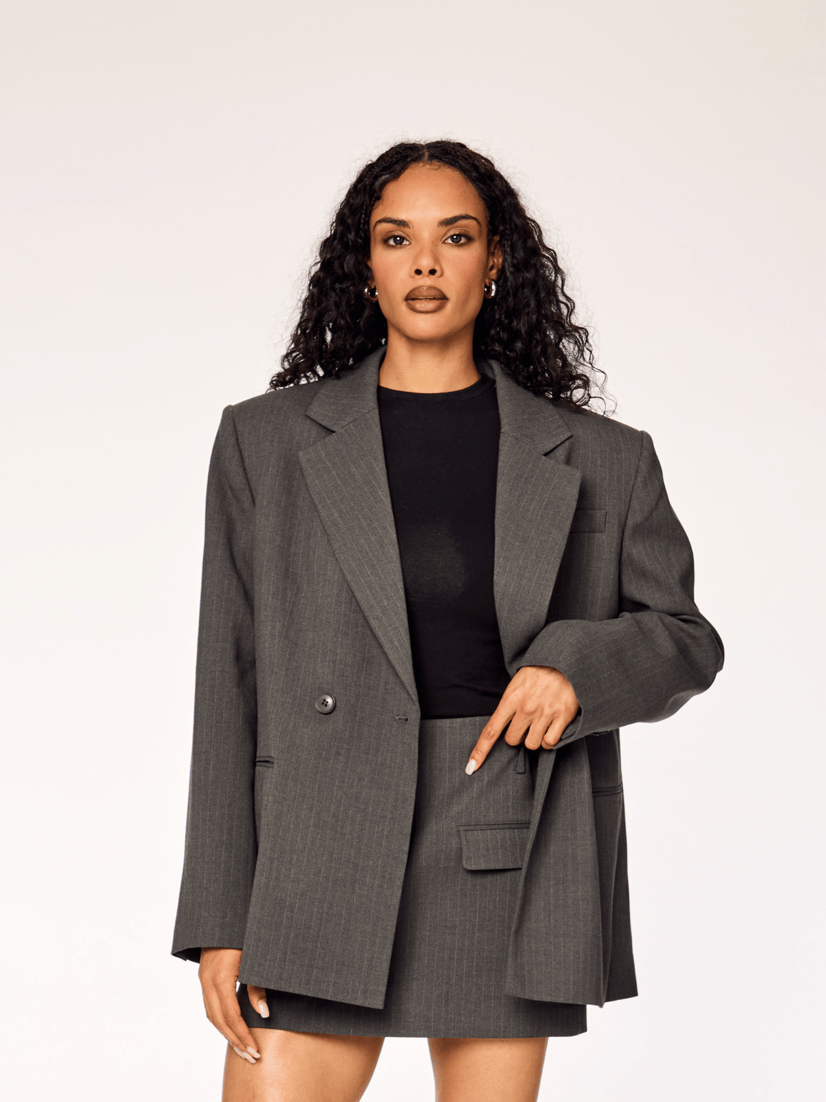 DASH - Blazer • Grey Pinstripe