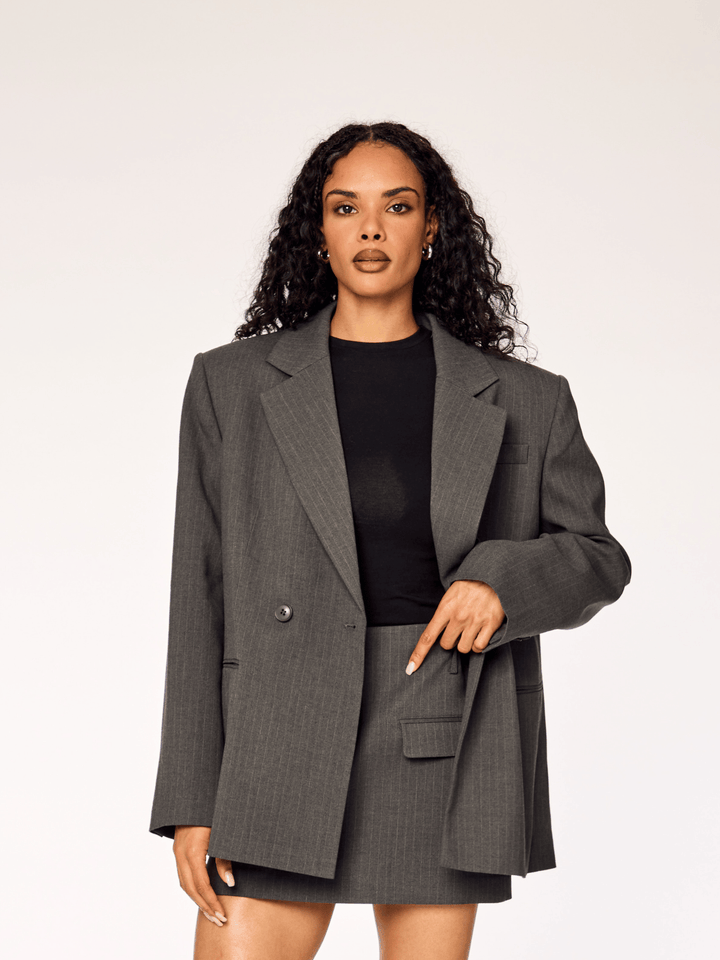 DASH - Blazer • Grey Pinstripe