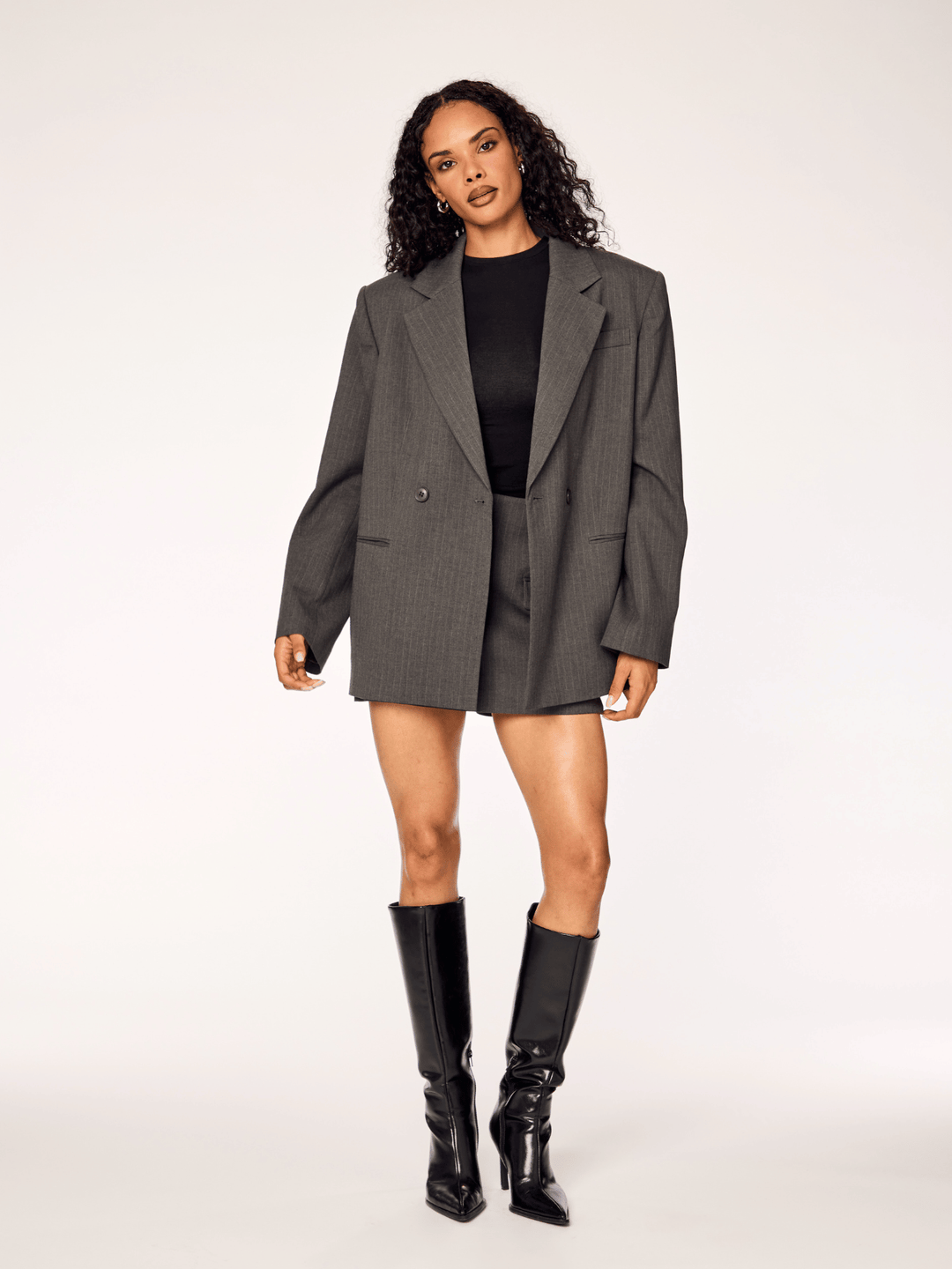 DASH - Blazer • Grey Pinstripe