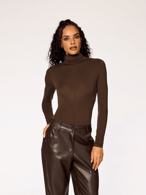 SMOOTH - Turtleneck Longsleeve Body • Cocoa