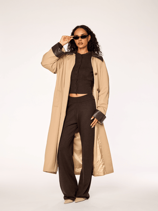 COVEN - Double Collar Trenchcoat • Tobacco