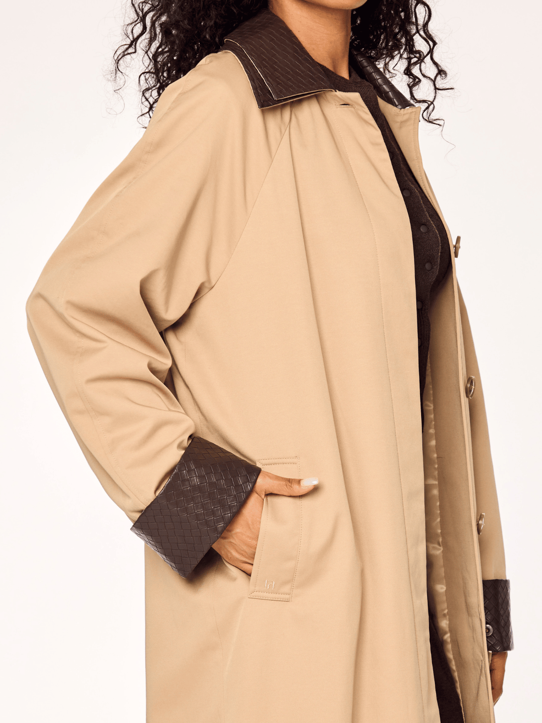 COVEN - Double Collar Trenchcoat • Tobacco