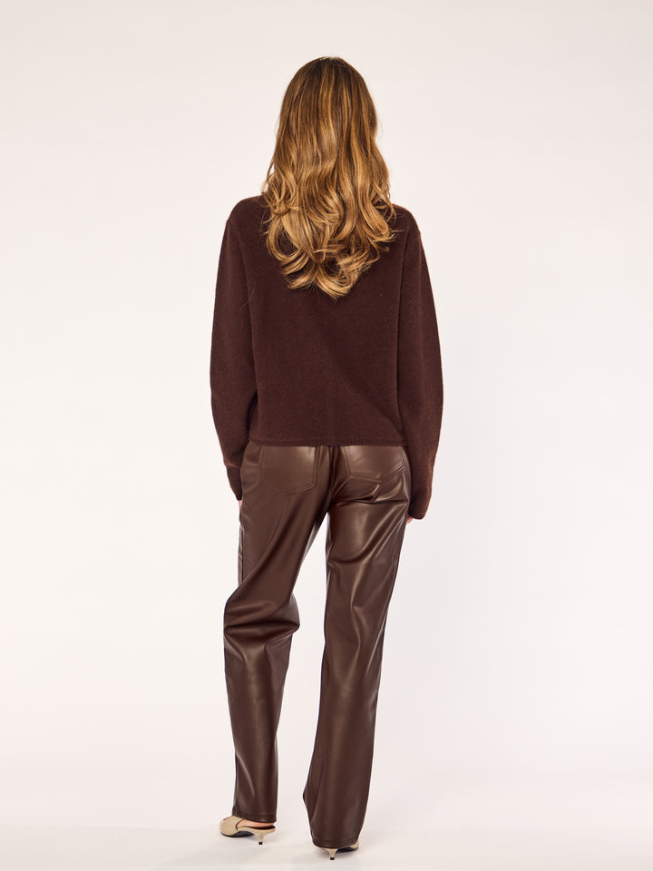 CASHMERE - Buttoned Cardigan • Café Noir