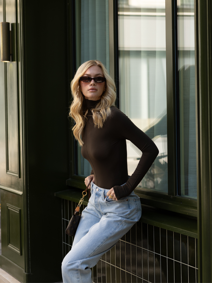 SMOOTH - Turtleneck Longsleeve Body • Cocoa