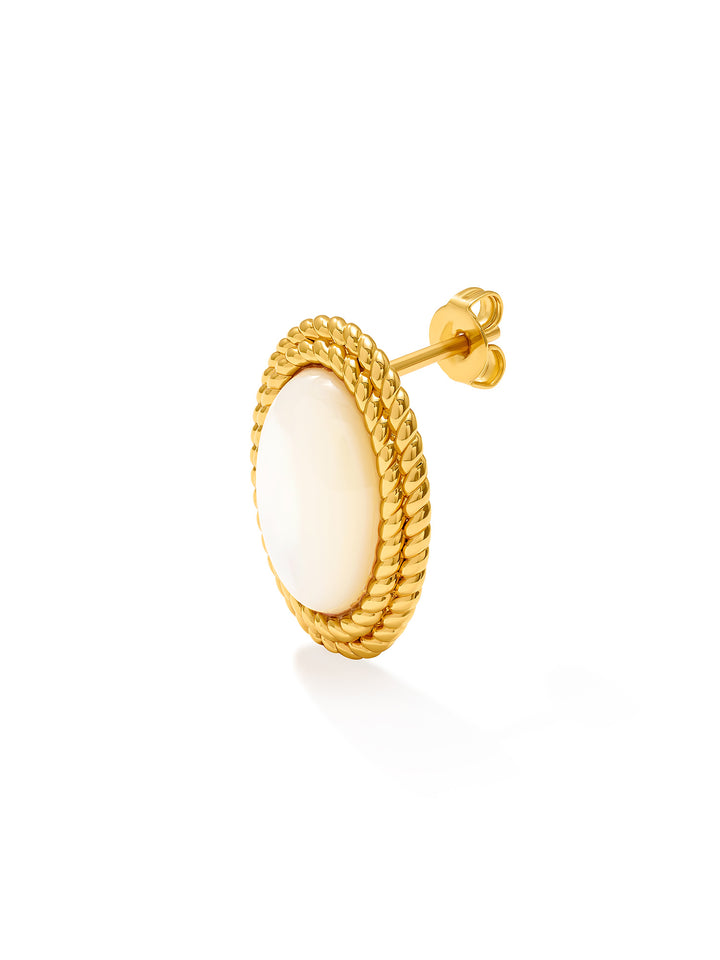 SPIRAL PEARL - Earrings • Color: 18K Yellow Gold