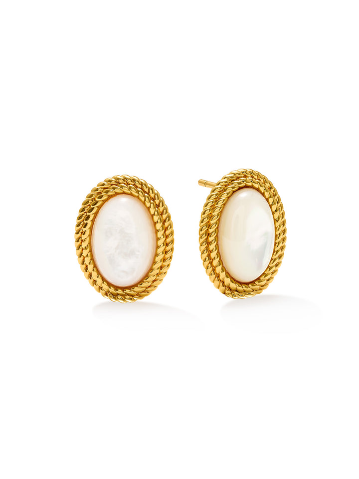 SPIRAL PEARL - Earrings • Color: 18K Yellow Gold