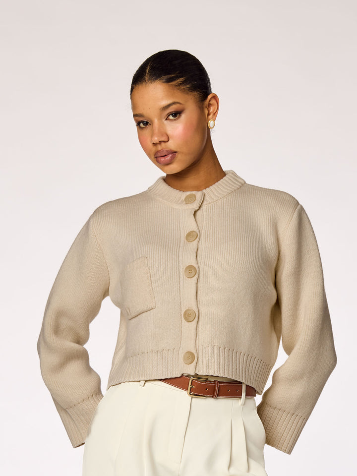 RUNE - Buttoned Cardigan • Almond