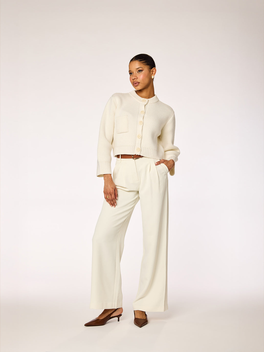 RUNE - Buttoned Cardigan • Cloud