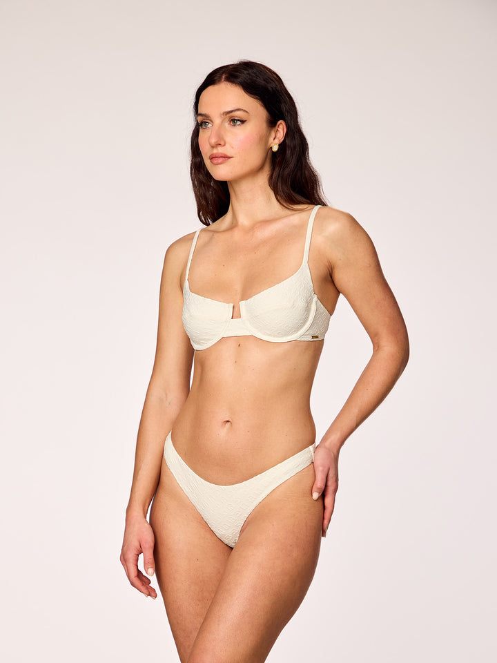 BLOOM - Thong Bottom • White Monogram