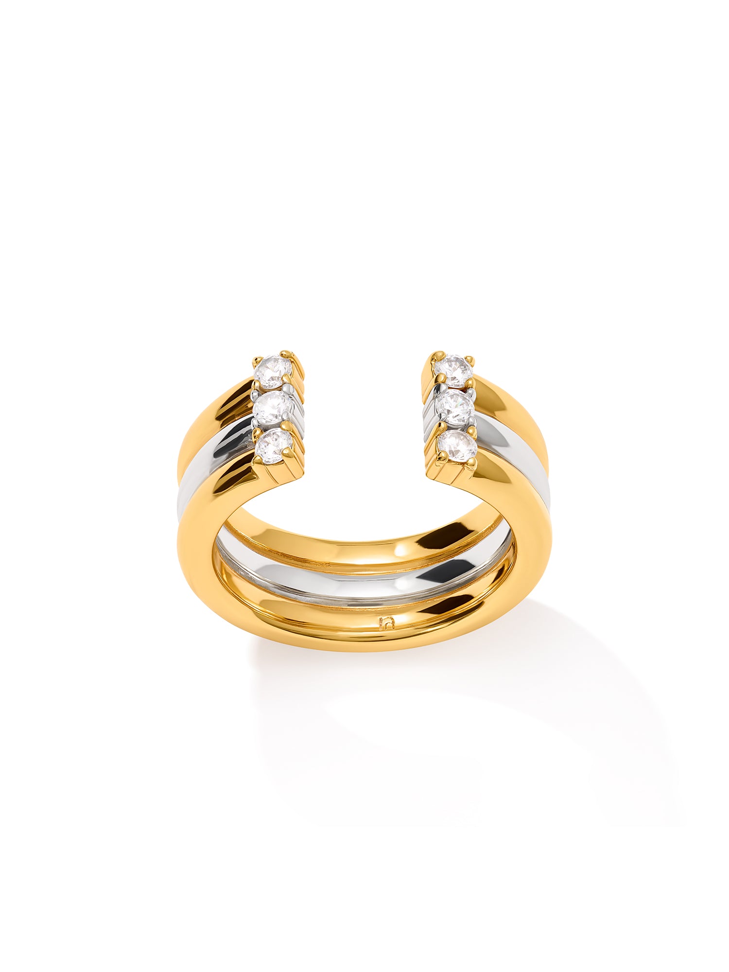 TRIPLE - Ring • Color: 18K Yellow Gold – NINETY-9