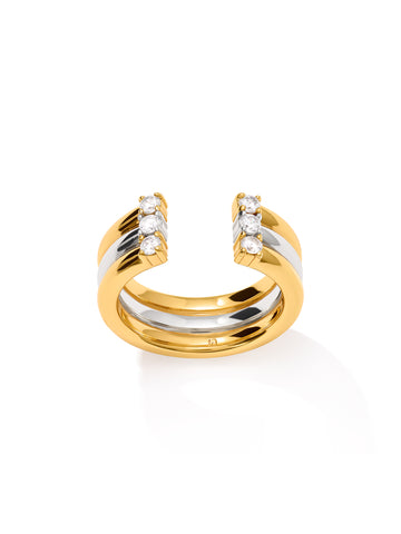 TRIPLE - Ring • Color: 18K Yellow Gold