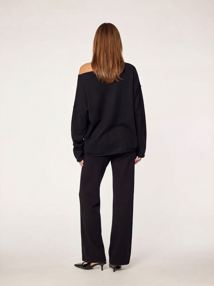 FAYE - Off-Shoulder Sweater • Black