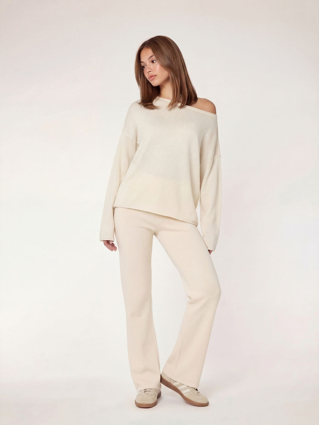 FAYE - Off-Shoulder Sweater • Cream