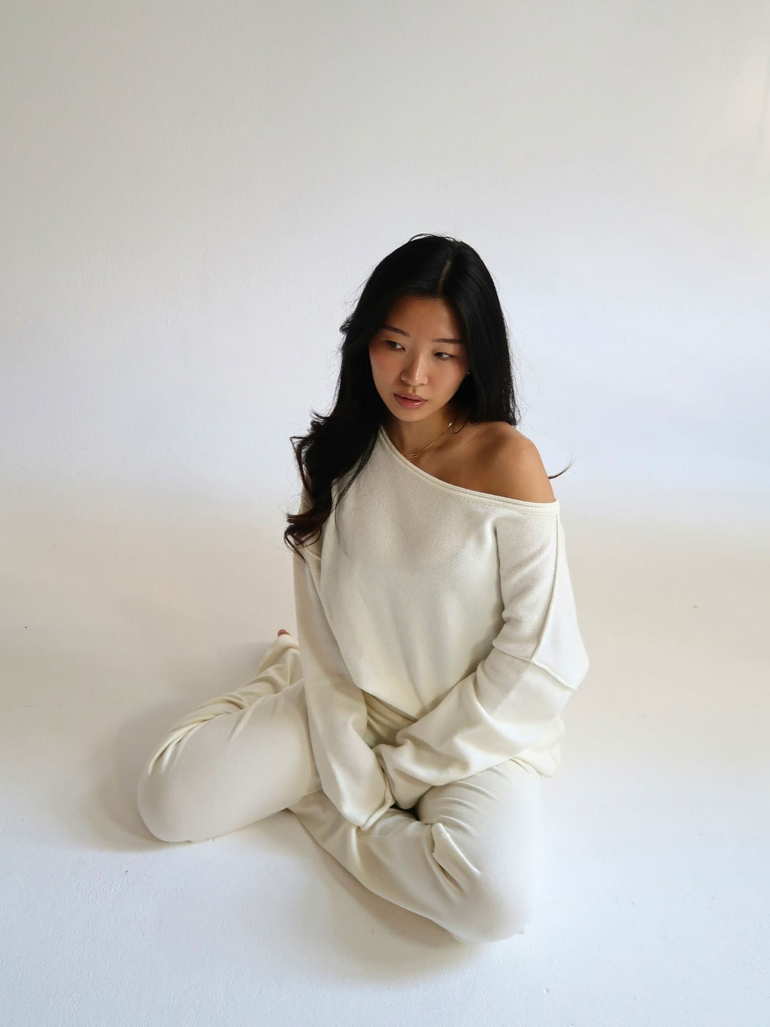 FAYE - Off-Shoulder Sweater • Cream