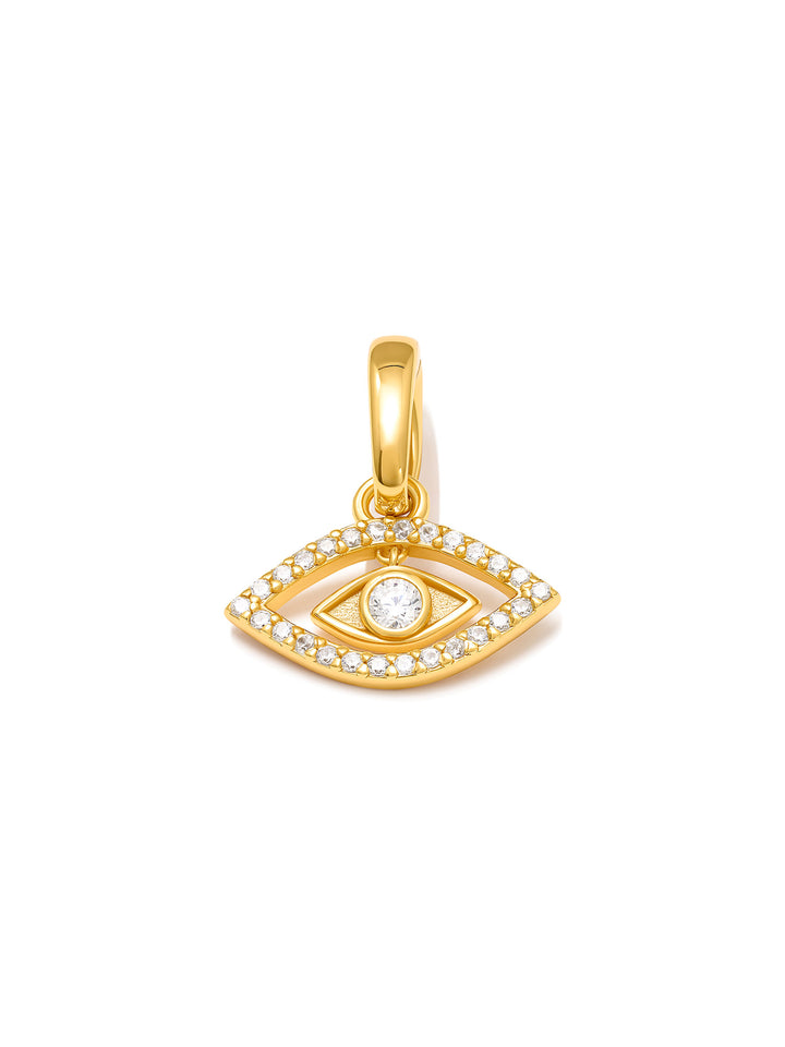 CRYSTAL EVIL EYE - Charm • Color: 18K Yellow Gold