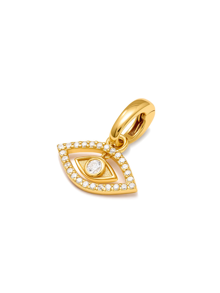 CRYSTAL EVIL EYE - Charm • Color: 18K Yellow Gold